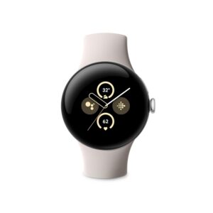 Google Pixel Watch 2 with the best of Fitbit Heart rate tracking, stress management, safety features – Android smartwatch – Polished Silver Aluminium Case – Porcelain Active Band – Wi-Fi Google Pixel Watch 2 with the best of Fitbit Heart rate tracking, stress management, safety features – Android smartwatch – Polished Silver Aluminium Case – Porcelain Active Band – Wi-Fi