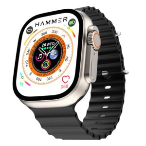 HAMMER Ultra Classic 2.01″ Always on Display, Bluetooth Calling Smart Watch, Wireless Charging, 1 Extra Starp, Raise to Wake, in-Built Games, Brightness Adjustment, BP, SpO2, HR Monitoring HAMMER Ultra Classic 2.01″ Always on Display, Bluetooth Calling Smart Watch, Wireless Charging, 1 Extra Starp, Raise to Wake, in-Built Games, Brightness Adjustment, BP, SpO2, HR Monitoring