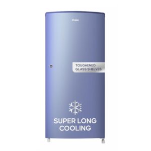Haier 185 L, 2-Star Direct-Cool Single Door Refrigerator with DEFT Technology & Large Vegetable Box (HED-19TRB-N, Radish Blue) Haier 185 L, 2-Star Direct-Cool Single Door Refrigerator with DEFT Technology & Large Vegetable Box (HED-19TRB-N, Radish Blue)