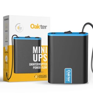 Oakter Mini UPS for 12V WiFi Router Broadband Modem | Backup Upto 4 Hours | WiFi Router UPS Power Backup During Power Cuts | UPS Broadband Modem (12 Volt Backup Upto 4 HRS) Oakter Mini UPS for 12V WiFi Router Broadband Modem | Backup Upto 4 Hours | WiFi Router UPS Power Backup During Power Cuts | UPS Broadband Modem (12 Volt Backup Upto 4 HRS)