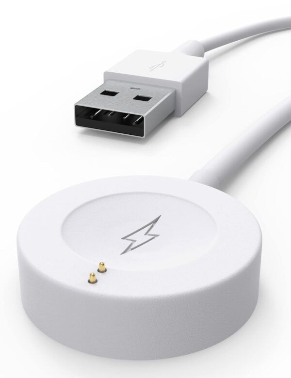 SEVAM Charger for Fossil Gen 6, Gen 5, Gen 5E, Gen 4 Smartwatch Charging Cable Cord for Emporio Armani, Skagen falster 2, Misfit Vapor 2, Diesel Guard 2.5, Michael Kors Runway 3.3Ft/1M White
