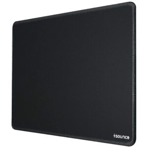 Sounce Mouse Pad Speed Type Mouse Pad with Antifray Stitched Embroidery Edges, Non-Slip Rubber Base Mousepad for Laptop PC (260mm x 210mm x 2mm) (Black) Sounce Mouse Pad Speed Type Mouse Pad with Antifray Stitched Embroidery Edges, Non-Slip Rubber Base Mousepad for Laptop PC (260mm x 210mm x 2mm) (Black)