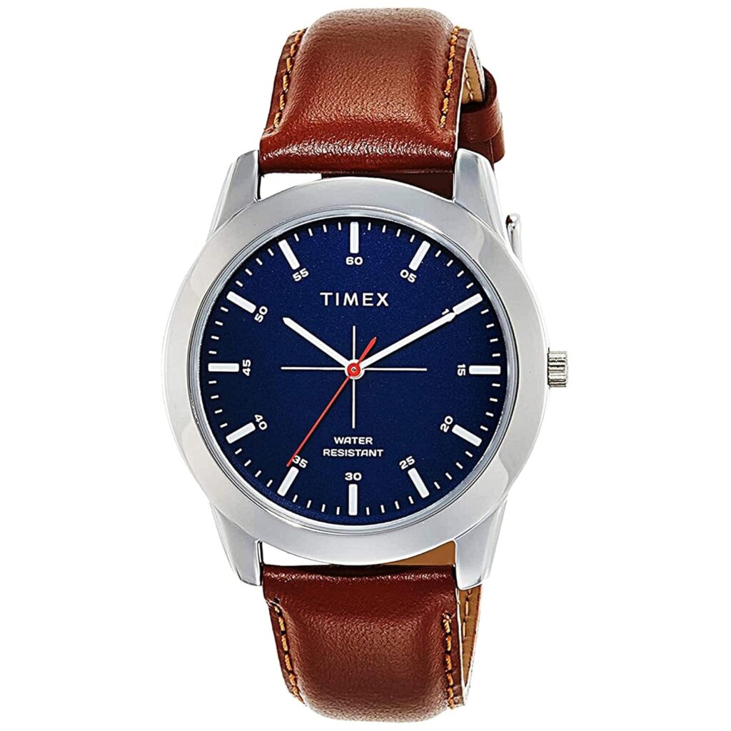 TIMEX Classics Analog Watch for Men with Round Dial & Water Resistant Man’s Wrist Watches