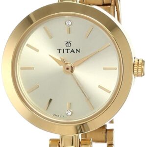Titan Karishma Analog Champagne Dial Women’s Watch -NM2598YM01 / NL2598YM01
