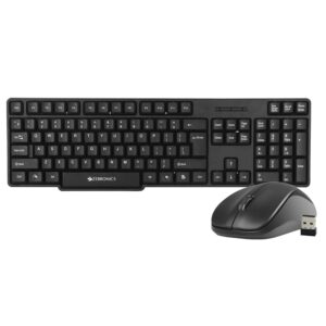 Zebronics Zeb-Companion 107 USB Wireless Keyboard and Mouse Set with Nano Receiver (Black) Zebronics Zeb-Companion 107 USB Wireless Keyboard and Mouse Set with Nano Receiver (Black)