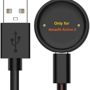 Zitel® Charger Compatible with Amazfit Active 2, Active 2 Square Smart Watch – Replacement USB Charging Cable (Black) Zitel® Charger Compatible with Amazfit Active 2, Active 2 Square Smart Watch – Replacement USB Charging Cable (Black)
