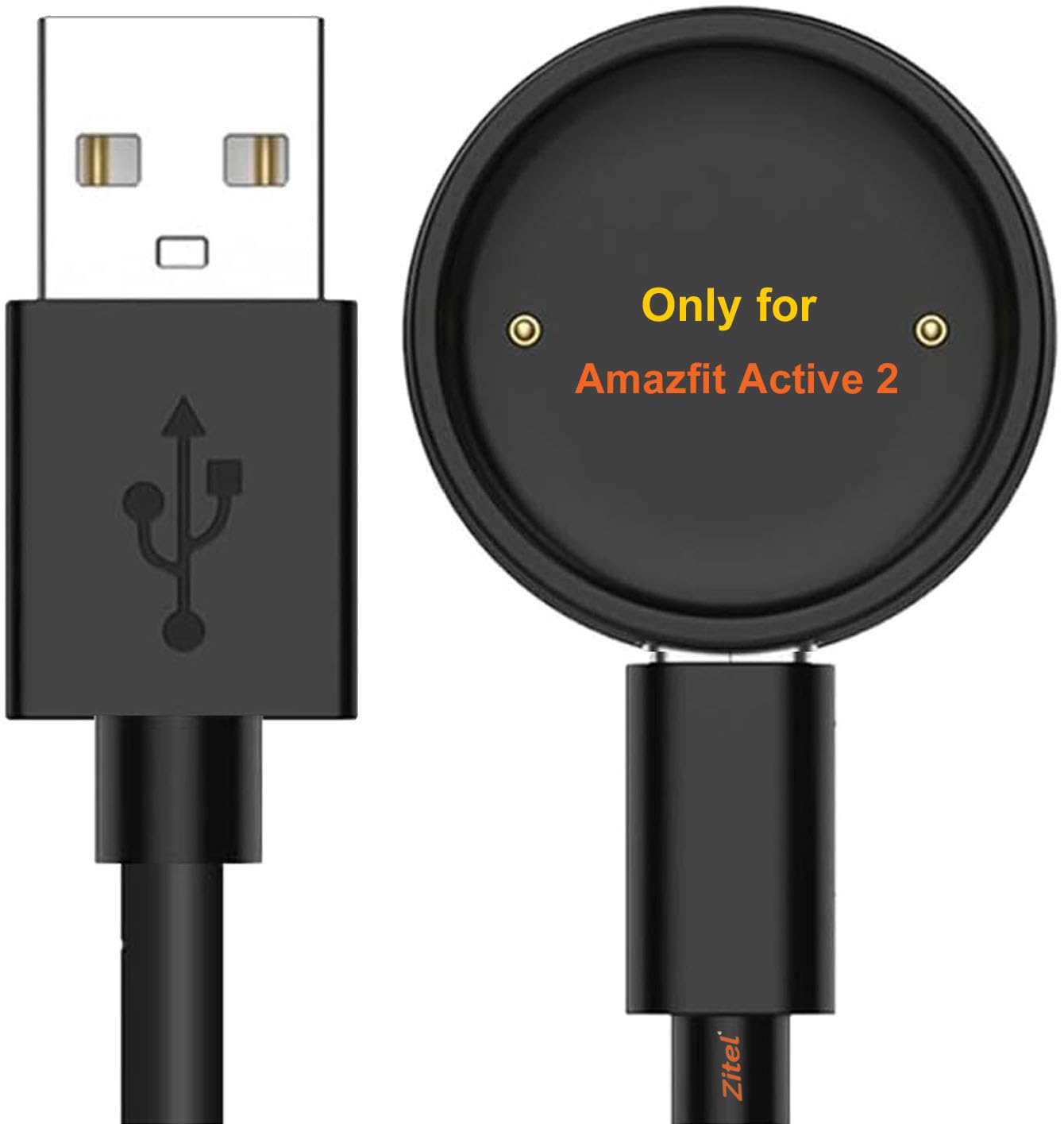 Zitel® Charger Compatible with Amazfit Active 2, Active 2 Square Smart Watch – Replacement USB Charging Cable (Black) Zitel® Charger Compatible with Amazfit Active 2, Active 2 Square Smart Watch – Replacement USB Charging Cable (Black)