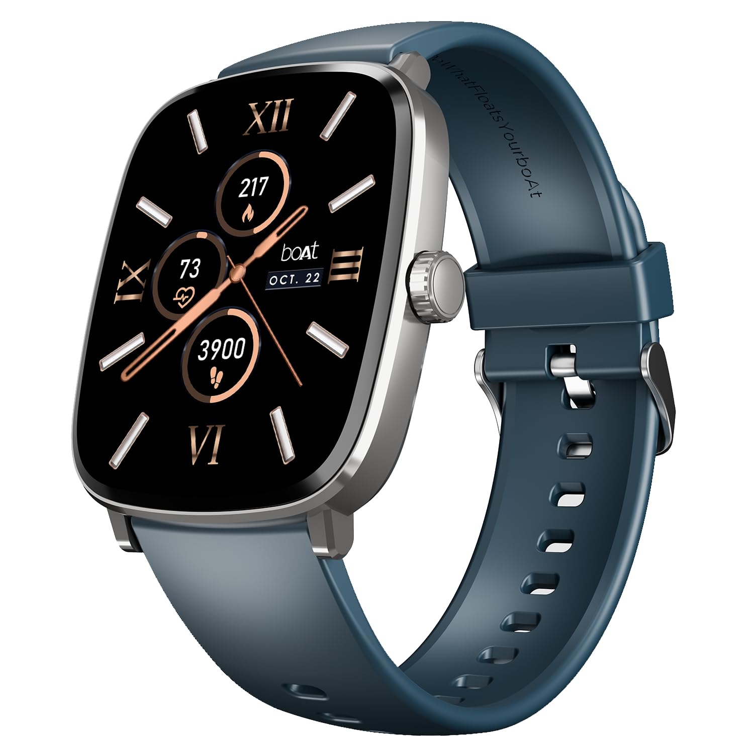 boAt Ultima Regal w/ 2.01”(5.10 cm) Crystal-Clear AMOLED Display, 1000 NITS Brightness,Premium Metal Body, Functional Crown, 100+ Sports Modes, Fitness Smart Watch for Men & Women (Sapphire Blue) boAt Ultima Regal w/ 2.01”(5.10 cm) Crystal-Clear AMOLED Display, 1000 NITS Brightness,Premium Metal Body, Functional Crown, 100+ Sports Modes, Fitness Smart Watch for Men & Women (Sapphire Blue)