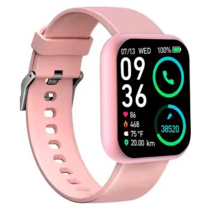 M I D116 Fitness Band Smart Watch for Men, Women, Boys, Girls, Kids – Single Touch Interface, Water Resistant, Workout Modes,Quick Charge Sports Smartwatch – Pink (BB)