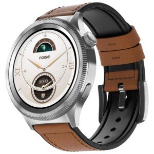 Noise Newly Launched Halo 2 Smart Watch 1st Ever Functional Rotating Dial (Axe-Cut Bezel), 1.43″ AMOLED, Stainless Steel Build, Custom Transition Effects, BT Calling, Health Suite (Vintage Brown)