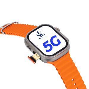 SE HUB Premium S8 Ultra Smart Watch with 4G SIM Card | App Store Working, Google Maps, Facebook, YouTube, Android, Sports Features,Bluetooth Calling [SIM Supported]- with Extra Band (Orange and Black)