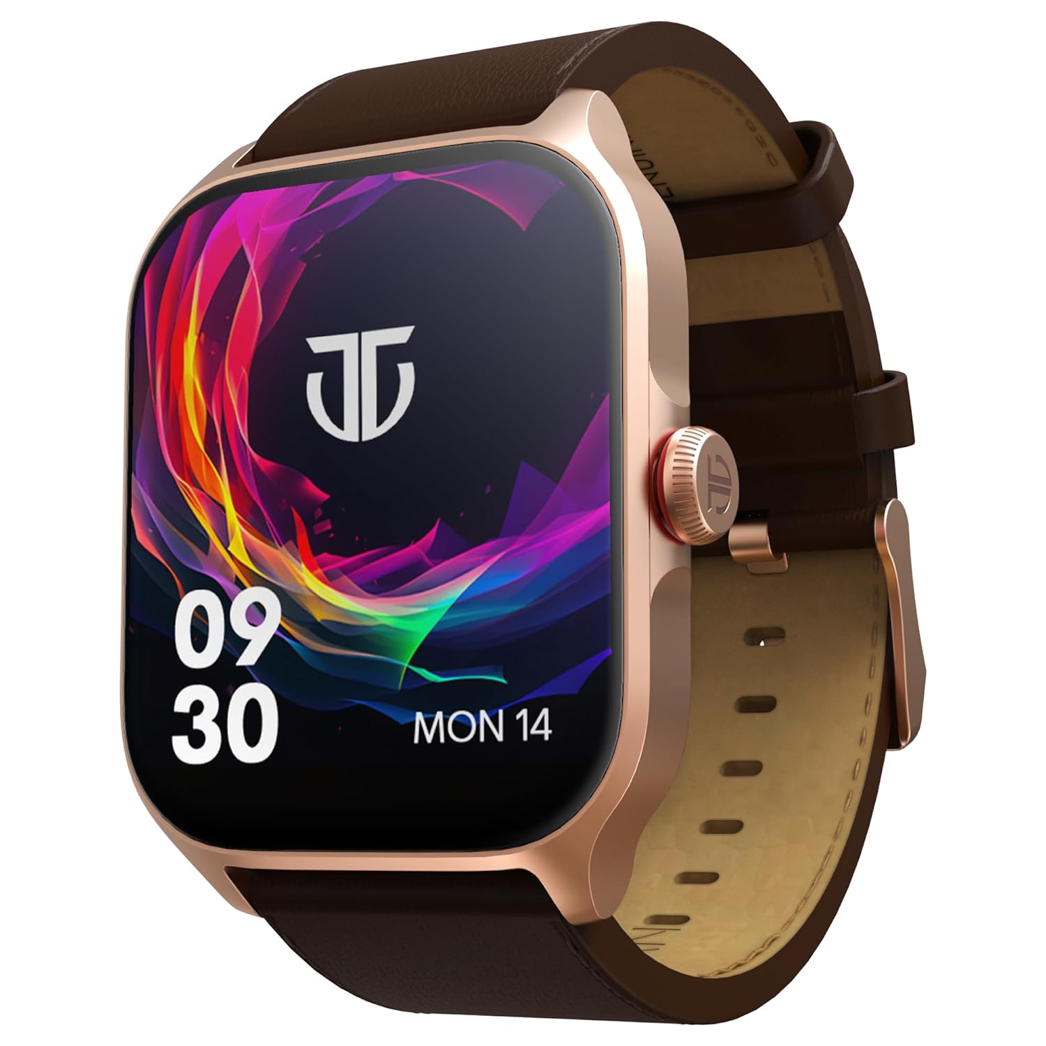 Titan Zeal 1.85″ AMOLED Metal Case Smart Watch with BT Calling, SpO2, 100+ Sports Modes, Auto Sports Recognition, Fast Charging Smartwatch for Men & Women with – Brown Leather Strap (Rose Gold) Titan Zeal 1.85″ AMOLED Metal Case Smart Watch with BT Calling, SpO2, 100+ Sports Modes, Auto Sports Recognition, Fast Charging Smartwatch for Men & Women with – Brown Leather Strap (Rose Gold)