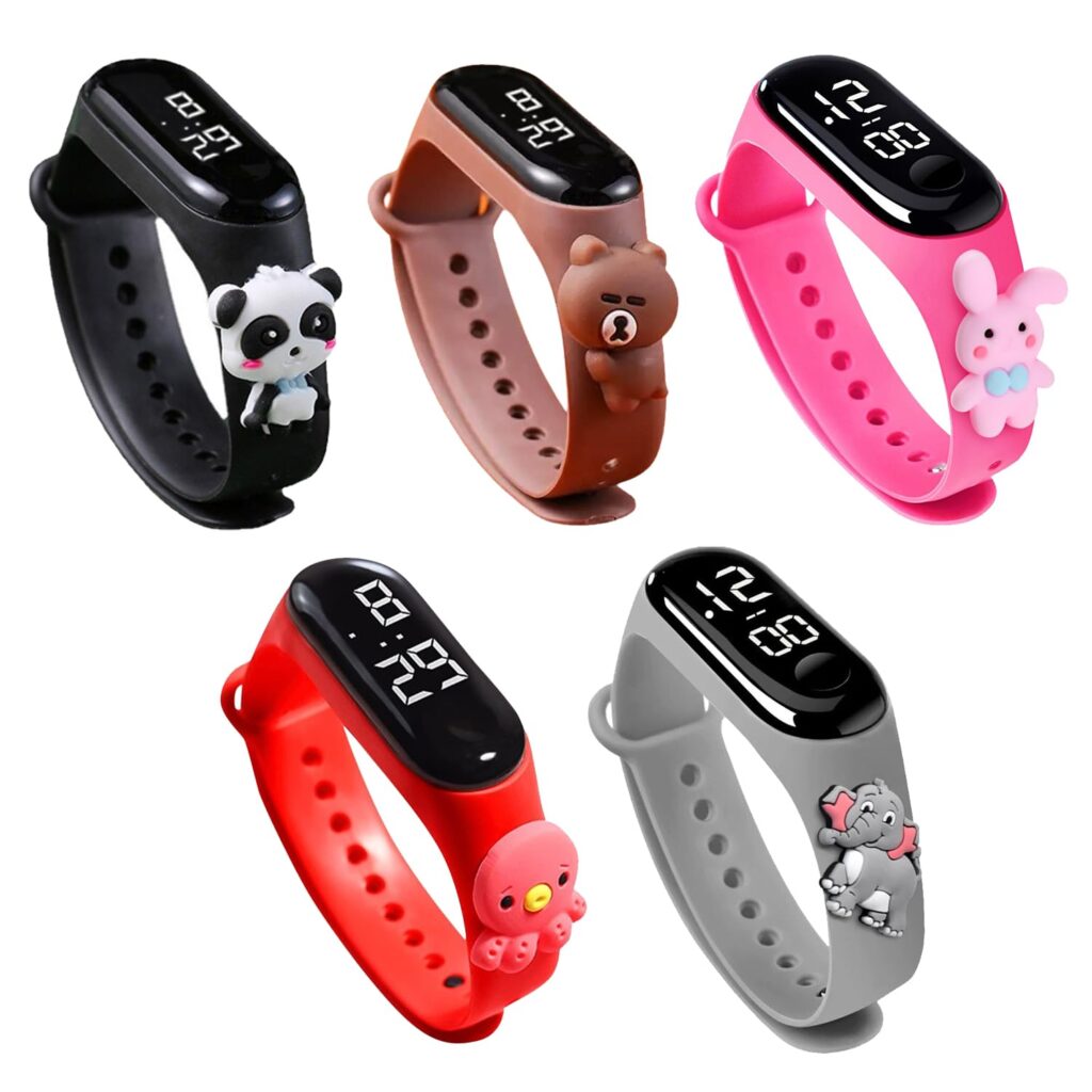 Party Propz Return Gifts for Birthday – 5 Pcs, Birthday Gift for Kids, Led Watch, Return Gift for Kids Age 6-10, Smart Watch for Girls
