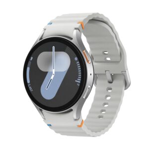 Samsung Galaxy Watch 7 (44mm, Silver, BT) with 3nm Processor | Dual GPS | Sapphire Glass & Armour Aluminum | 5ATM & IP68 | HR, SpO2, BP & ECG Monitor