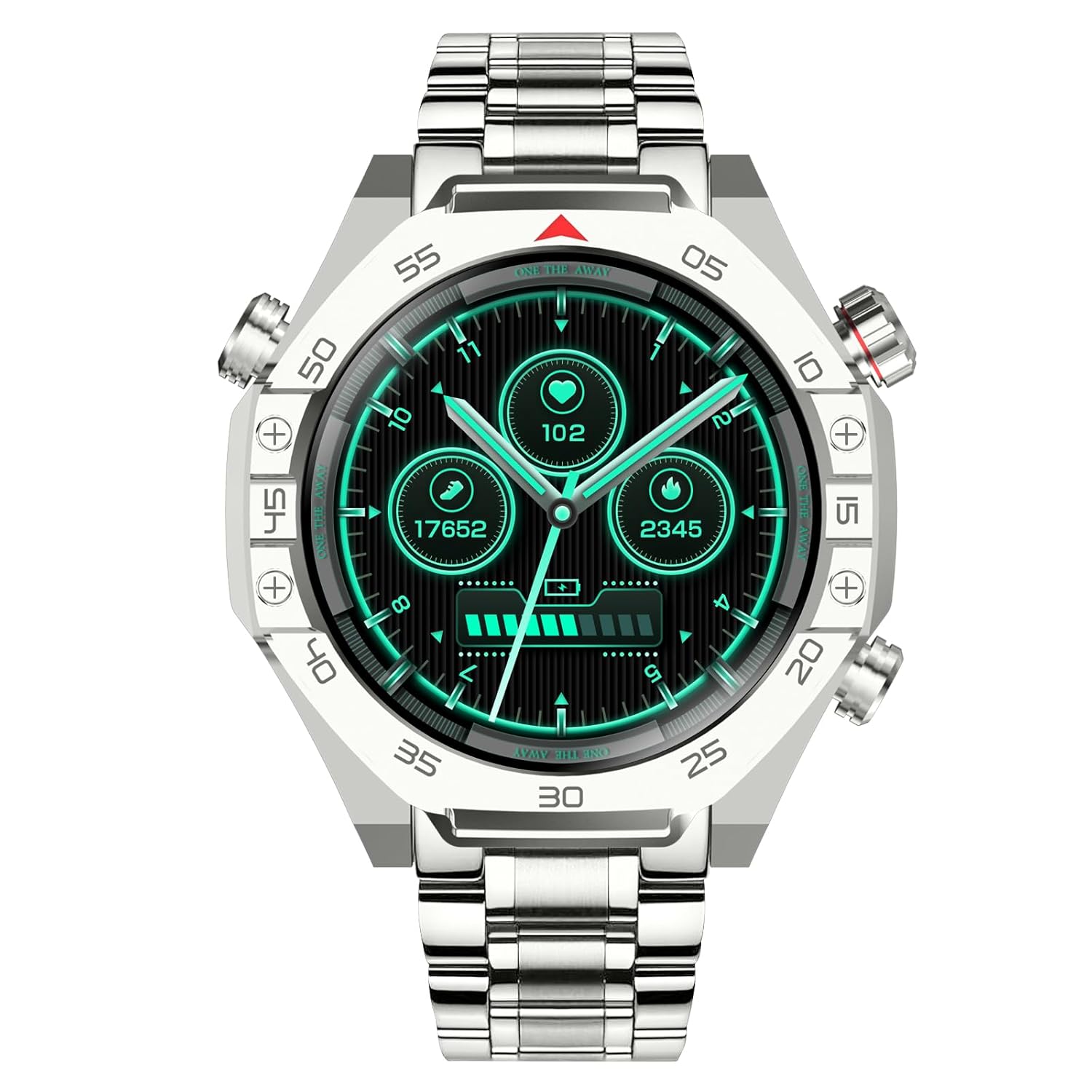 TIMEX Smart NexGen 1.43″(3.6cm) AMOLED Display with Functional Crown, Stainless Steel Bracelet and BT Calling Smartwatch for Unisex – TWTXW701T TIMEX Smart NexGen 1.43″(3.6cm) AMOLED Display with Functional Crown, Stainless Steel Bracelet and BT Calling Smartwatch for Unisex – TWTXW701T