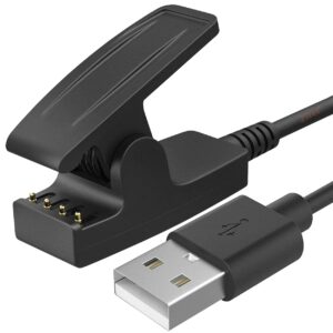 Zitel ® Charger Compatible for Garmin Forerunner 35 35J 64 230 235 630 645 645 Music 735XT, Approach G10 S20, Vivomove HR, Lily Smartwatch – USB Charging Cable 100cm – Black