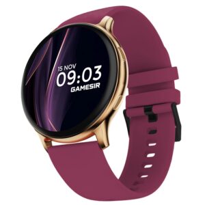 GameSir Active 2 Smartwatch | 1.3″ HD Full Touch Display | Smart Fitness Tracker with Heart Rate, SpO2, Bluetooth Calling, IP68 Waterproof, Sports Mode Compatible with Android & iOS(Maroon)