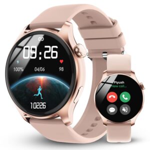 Nervfit Orion S1 Smartwatch with 1.43″ AMOLED Display, Functional Crown Control, Bluetooth Calling, AI Voice Assistant, IP68 Waterproof, Heart Rate & SpO2 Monitor, and 100+ Sports Modes – (Rose Gold)