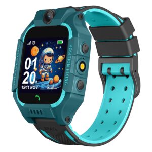 Punnk Funnk® Q18 Present Smart Kids LBS Location Tracking Watch with Voice Calling, SOS, Remote Monitoring, Camera, Geo-Fencing Function (Ocean Green)