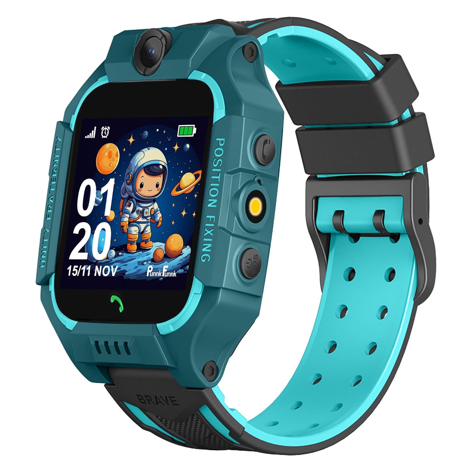 Punnk Funnk® Q18 Present Smart Kids LBS Location Tracking Watch with Voice Calling, SOS, Remote Monitoring, Camera, Geo-Fencing Function (Ocean Green) Punnk Funnk® Q18 Present Smart Kids LBS Location Tracking Watch with Voice Calling, SOS, Remote Monitoring, Camera, Geo-Fencing Function (Ocean Green)