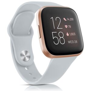 Tobfit Silicone Band for Fitbit Versa 2 Fitness Tracker, Soft Quick-Release Sport Strap for Fitbit Versa SE Fitness Tracker (Watch Not Included), Wristband with Metal Buckle for Men Women