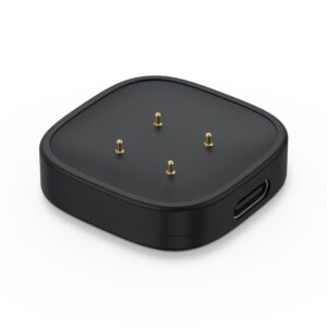 Tobfit USB Charger Cable for Fitbit Versa 3/Versa 4/Sense/Sense 2, Magnetic Charging Cord Replacement for Versa 3 Smart Watch (Black)