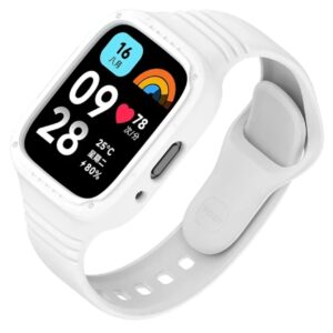 YODI Soft Silicone Classic Strap Bands for Redmi Watch 3 Active Smart Watch Only, 360º Shock-Proof, Comfort and Flexible Straps for Men Women and Boys & Girl (White)