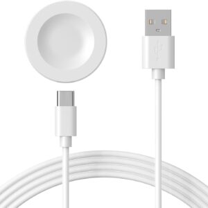 Zitel Charger Compatible with Huawei Watch FIT 4 / FIT4 Pro Smartwatch, Magnetic Dock USB Charging Cable (100cm,White)