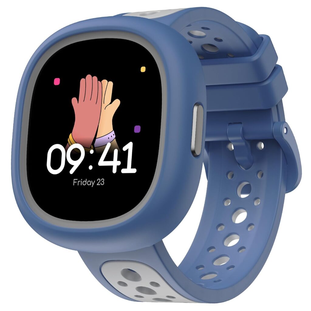 Noise Junior Champ 3 Smart Watch for Kids | 3-in-1 Look with 2 Switchable Bumpers, in-Built Learning Hub, Habit Builder, Exam & School Mode, SOS, 100+ Cloud Faces, Parental Control(Arctic Storm)