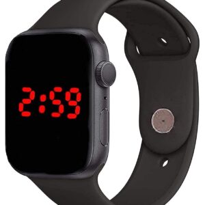 Acnos Premium Digital Watch 1 Pc Men Women Watches Smart Watch Classy Digital Watch Wrist Watch Sports Watch Led Band For Kids Boys & Girls Smart Watches -1 – Black, Black, Polyurethane