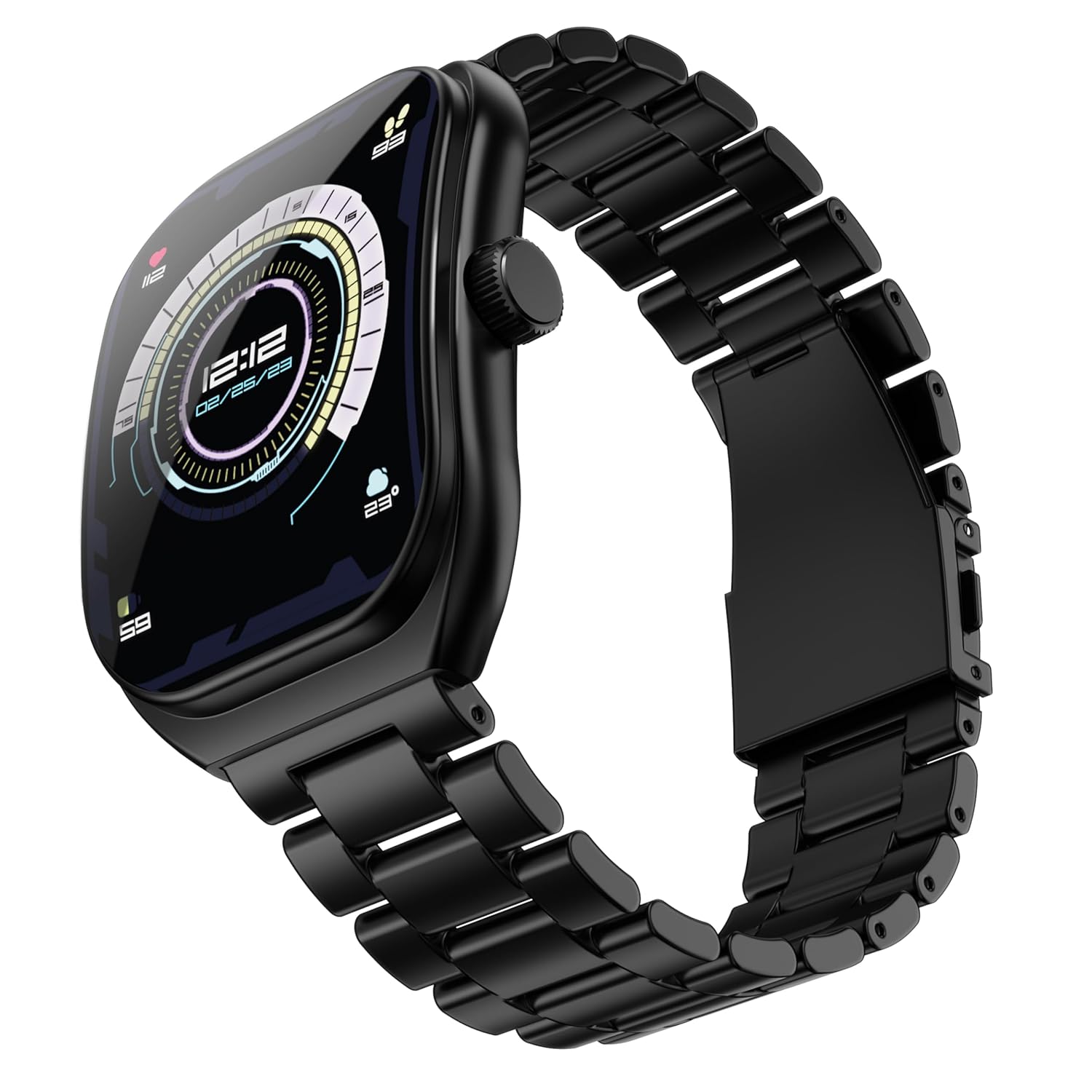 Boult GOBOULT (Formerly Trail Pro Smartwatch 2.01”3DCurved+ AMOLED Display,BT Calling 5.3, 600Nits Brightness, IP68, 250+ Watchfaces, 123+ Sports Modes, AI Voice Assistant, SpO2 Tracking(Jet Black) Boult GOBOULT (Formerly Trail Pro Smartwatch 2.01”3DCurved+ AMOLED Display,BT Calling 5.3, 600Nits Brightness, IP68, 250+ Watchfaces, 123+ Sports Modes, AI Voice Assistant, SpO2 Tracking(Jet Black)
