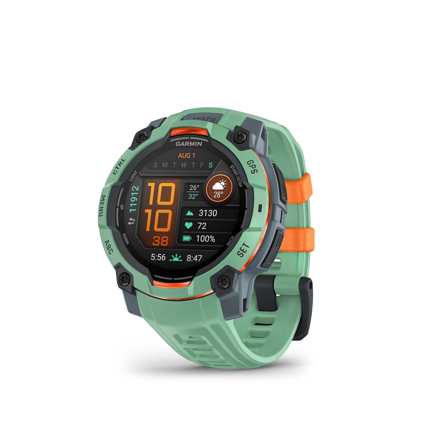Garmin Instinct® 3 45mm, AMOLED Display, Rugged Outdoor GPS Smartwatch, Metal-Reinforced Bezel, Built-in Flashlight, Up to 18 Days of Battery Life, Neo Tropic Garmin Instinct® 3 45mm, AMOLED Display, Rugged Outdoor GPS Smartwatch, Metal-Reinforced Bezel, Built-in Flashlight, Up to 18 Days of Battery Life, Neo Tropic