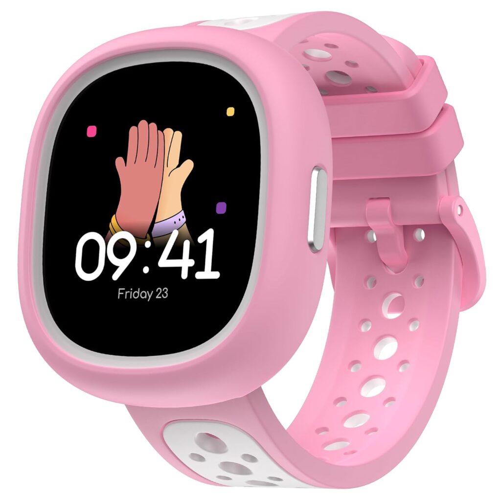 Noise Junior Champ 3 Smart Watch for Kids | 3-in-1 Look with 2 Switchable Bumpers, in-Built Learning Hub, Habit Builder, Exam & School Mode, SOS, 100+ Cloud Faces, Parental Control (Cotton Cloud)