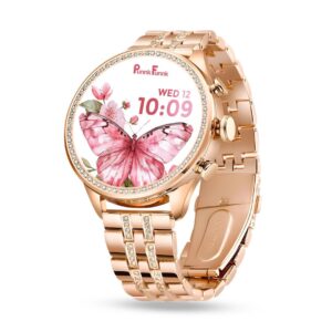 PunnkFunnk Genquira Smartwatch for Women with Bluetooth Calling, 1.69″ HD AMOLED Display, Health & Fitness Tracker with SpO2, Heart Rate, 100+ Sports Modes, IP67 for Android & iPhone(Rose Gold)