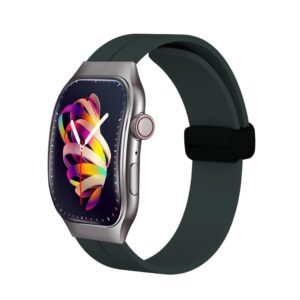 PunnkFunnk Newly Launched Fitrivo SmartWatch 2.01″ Curved AMOLED Display, 100+ Watch Faces, Crown Control, 100+ Sports Modes, Health Tracking, Bluetooth Calling, IP67, for Men & Women (Dark Green)