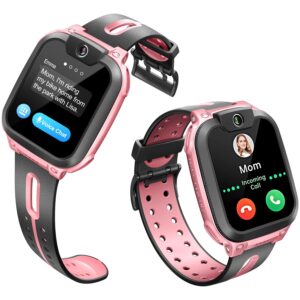 imoo Watch Phone Z1, 4G Smart Watch for Kids with Real-Time HD Video & Phone Call, Smart Watch for Girls with Real-Time GPS Location, Smartwatch for Boys with IPX8 Water Resistance (Pink)