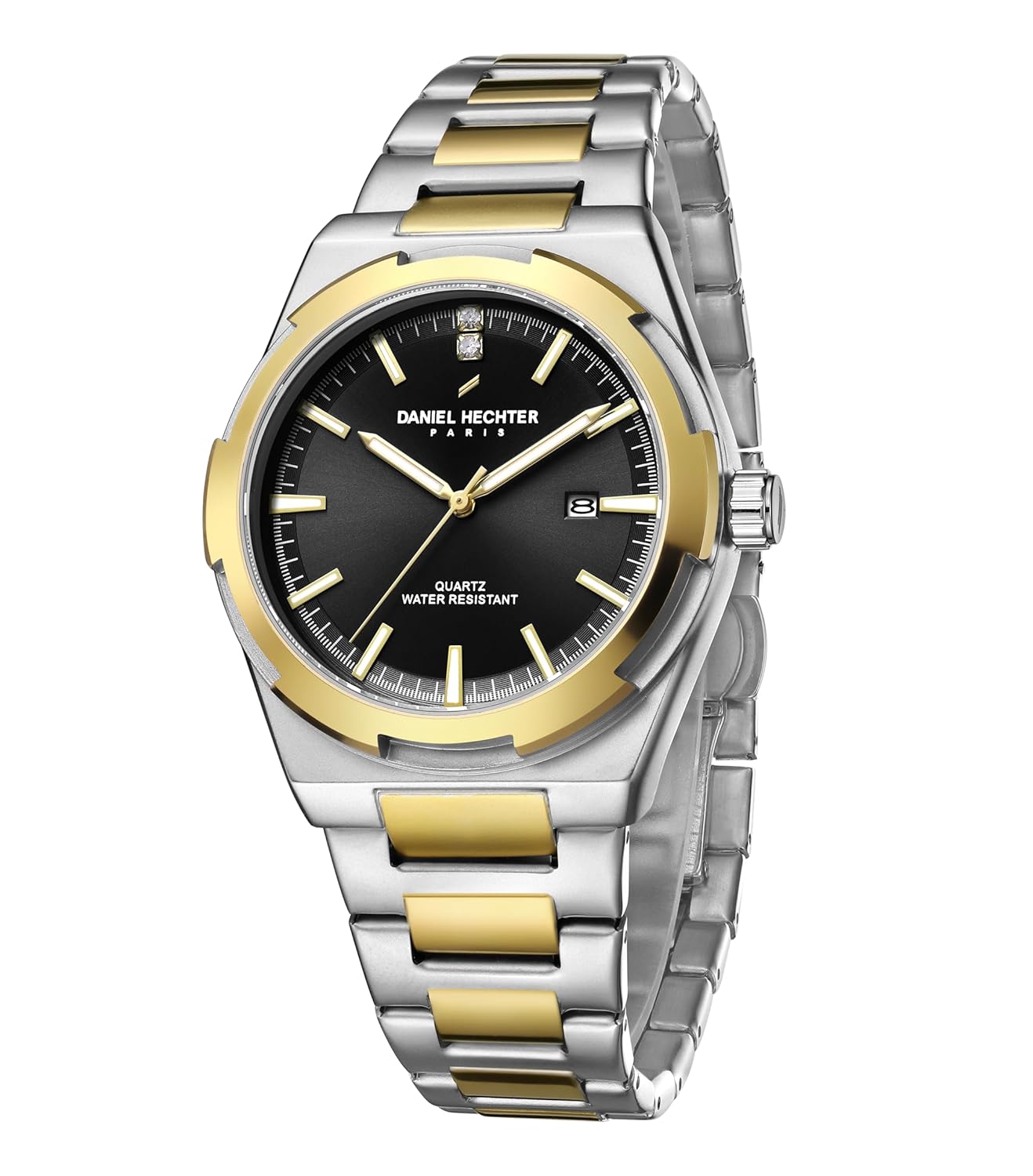 Daniel Hechter Paris Lourmel Collection Classic Watch for Men with Stainless Steel Strap Round Dial, Quartz Movement and Date Function Daniel Hechter Paris Lourmel Collection Classic Watch for Men with Stainless Steel Strap Round Dial, Quartz Movement and Date Function