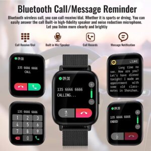 Elevea 𝟏𝟓 𝐘𝐞𝐚𝐫𝐬 𝐆𝐮𝐚𝐫𝐚𝐧𝐭𝐞𝐞 smart watch with bluetooth heart rate fitness tracker sports smartwatch for men, women with dial call music control activity tracking, daily health monitoring