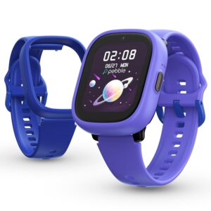 Pebble Junior 4G Kids Smartwatch | GPS Safety Tracking, Parental Control, SOS, Video & Voice Calling | Free Detachable Cover & Strap | Large Display