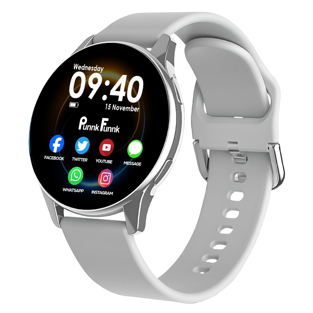 PunnkFunnk EVO Vista Smartwatch, 1.3” HD Display Bluetooth Calling, Fitness & Sleep Tracker, 100+ Sports Modes, IP67 Waterproof Compatible with Android & iOS(Silver) PunnkFunnk EVO Vista Smartwatch, 1.3” HD Display Bluetooth Calling, Fitness & Sleep Tracker, 100+ Sports Modes, IP67 Waterproof Compatible with Android & iOS(Silver)