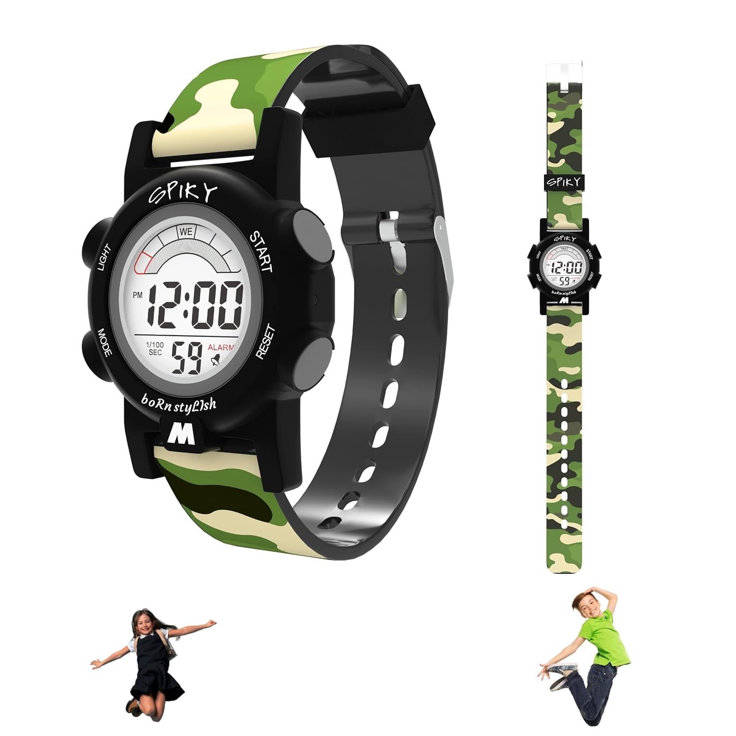 SPIKY Digital Sports Watch for Kids | Multifunctional with Luminous Display & Alarm | Water Resistant & Soft TPU Strap | Best Birthday Gift Wrist Watches for Girls & Boys | Age 3-14 yrs SPIKY Digital Sports Watch for Kids | Multifunctional with Luminous Display & Alarm | Water Resistant & Soft TPU Strap | Best Birthday Gift Wrist Watches for Girls & Boys | Age 3-14 yrs