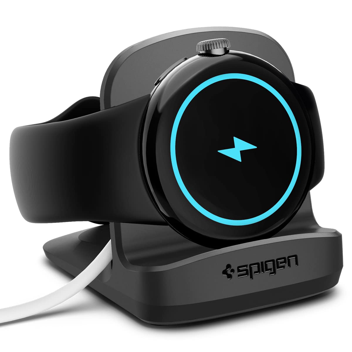 Spigen S354 Google Pixel Wireless Watch Charger Stand For Google Pixel Smartwatch 1(not Compatible with Pixelwatch 2,3), Charging Dock with Non-Slip Stable Base – Black Spigen S354 Google Pixel Wireless Watch Charger Stand For Google Pixel Smartwatch 1(not Compatible with Pixelwatch 2,3), Charging Dock with Non-Slip Stable Base – Black