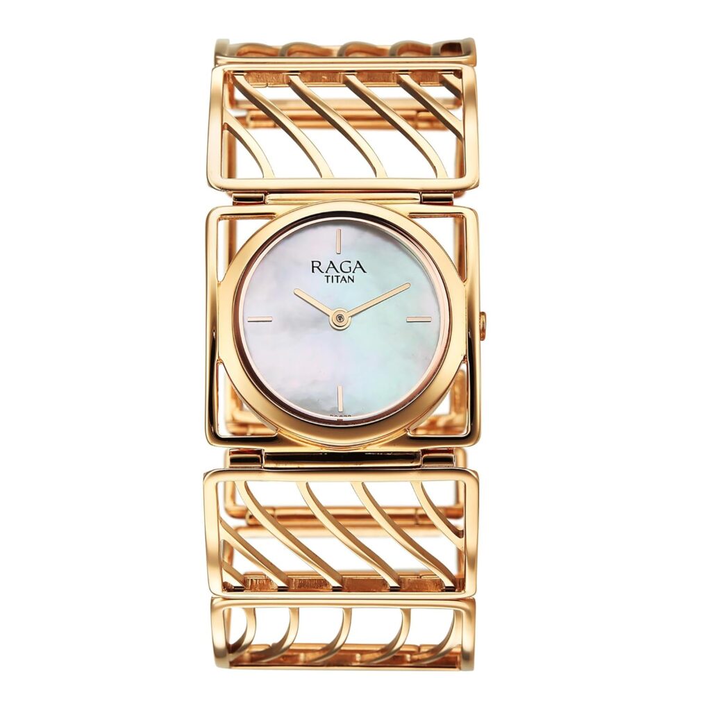 Titan Raga Ethereal Quartz White Rectangular Dial Women’s Watch | Stainless Steel Strap Material | Watches for Man | Watches for Men Analog – 2769WM01