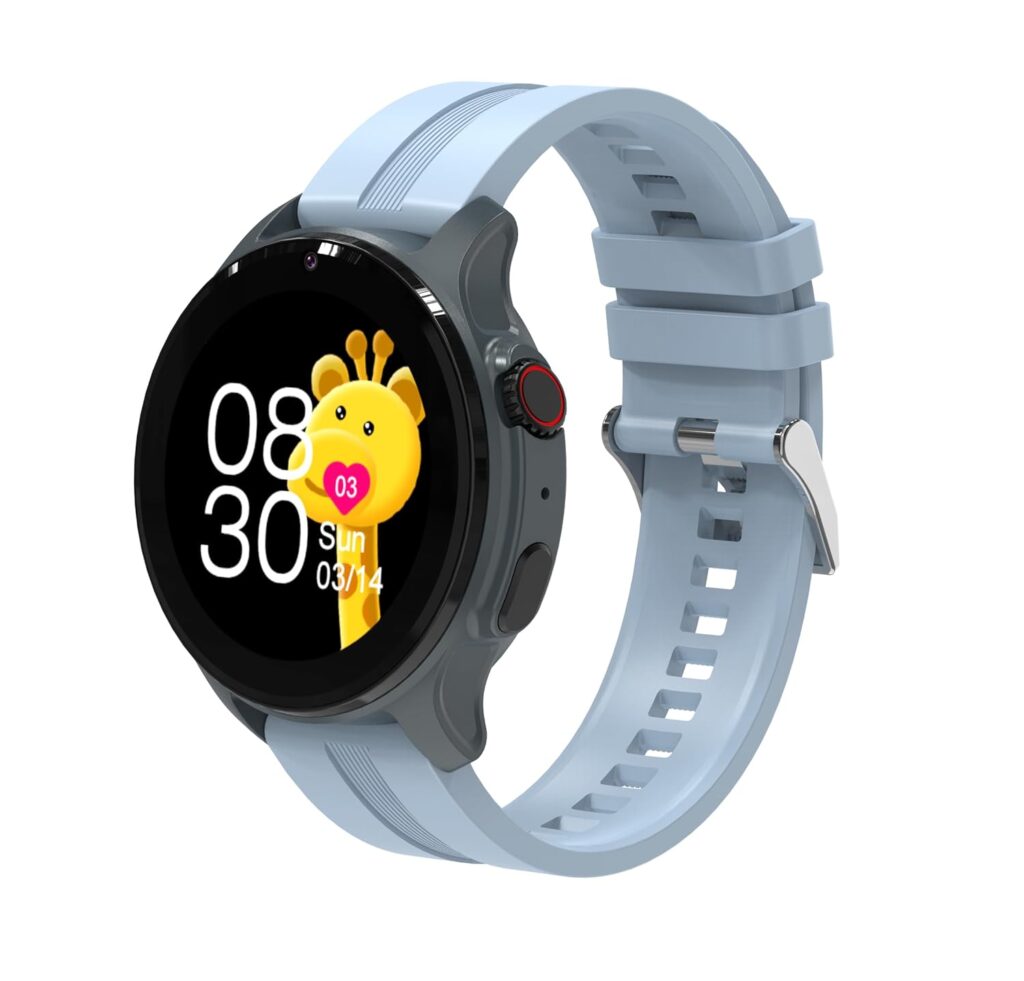 WEARFIT Champ Revolve 4G Kids Smart Watch – GPS Tracker with Real-Time Location, 2-Way Video Calling, IP67 Waterproof – Long Battery Life Smartwatch for Boys & Girls Ages 3-12 (No Jio) (Grey)