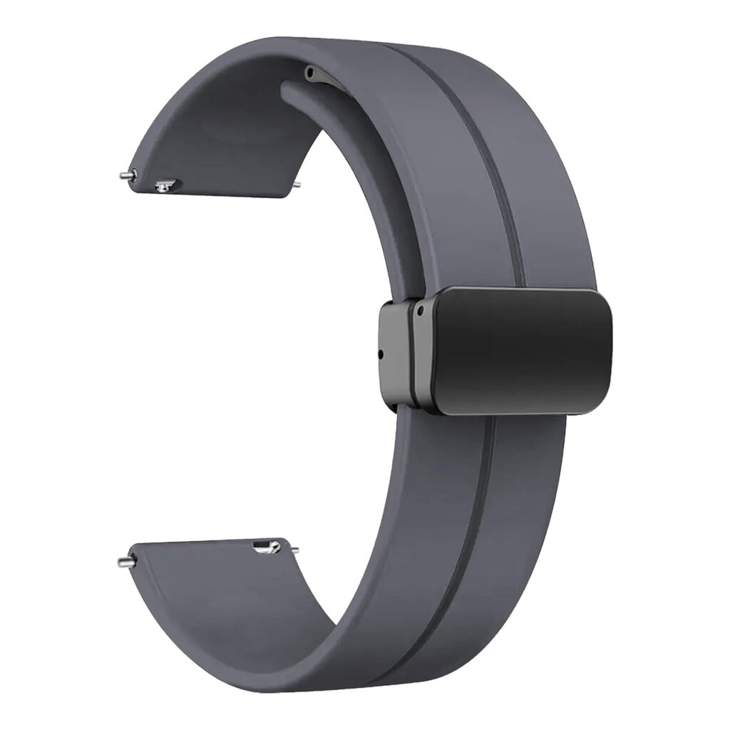 ACM Watch Strap Silicone Belt Magnetic Clasp 22mm compatible with Cmf By Nothing Watch Pro Smartwatch Sports Hook Band Grey