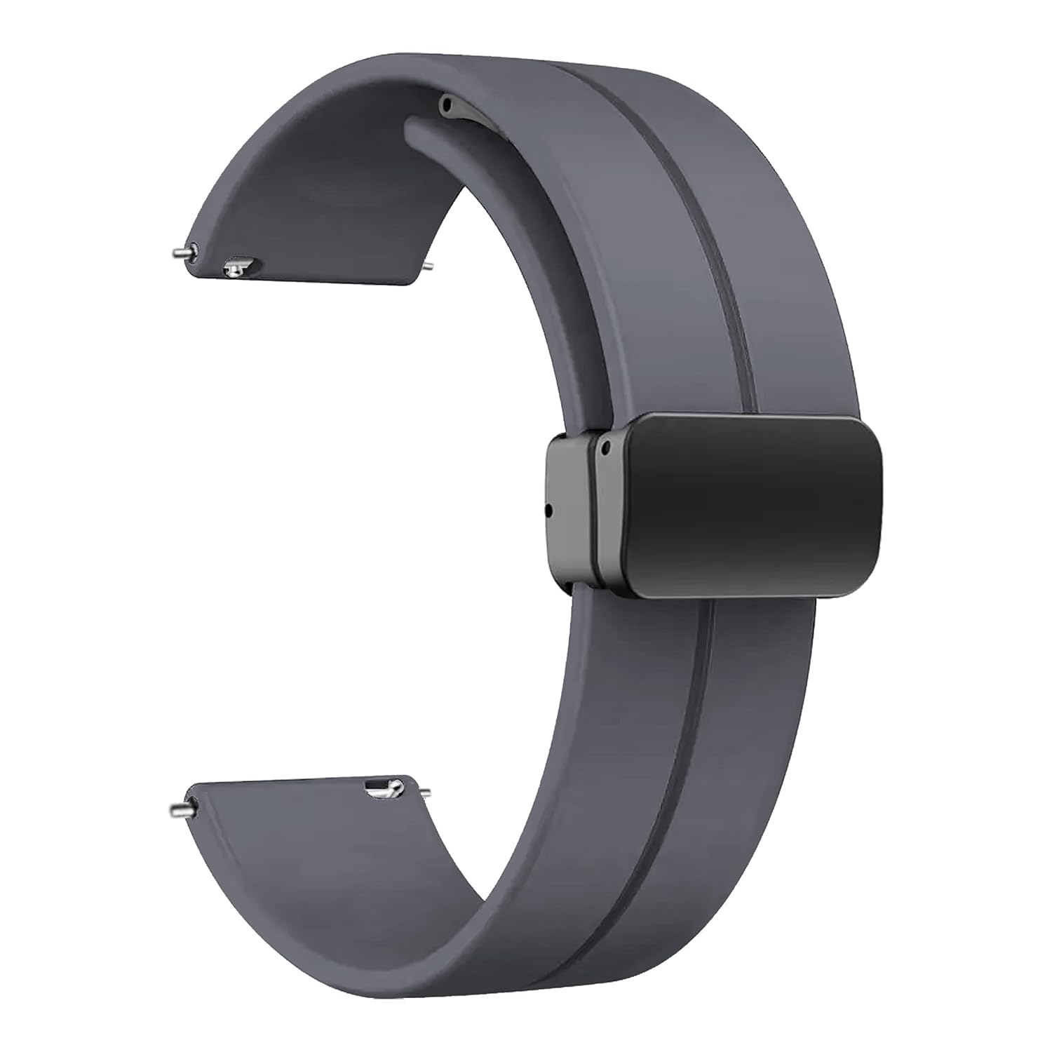 ACM Watch Strap Silicone Belt Magnetic Clasp 22mm compatible with Cmf By Nothing Watch Pro Smartwatch Sports Hook Band Grey ACM Watch Strap Silicone Belt Magnetic Clasp 22mm compatible with Cmf By Nothing Watch Pro Smartwatch Sports Hook Band Grey