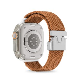 Braided Buckle Loop Nylon Strap Compatible with Apple Watch Strap Ultra 3/2/1(49mm), Series 11/10(46mm), Series 9/8/7(45mm),SE3/SE2/SE/Series 6/5/4(44mm)(watch not included),unisex