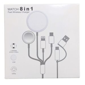 FKU 8 in 1 Watch Charger for 14/13/12/11/Pro/Max/XR/XS/Pad/AirPods 1/2/3/Pro&iPad Series, smart Charger n iWatch Smart Watch Charger for Apple Watch Series 1-8/SE1/SE2