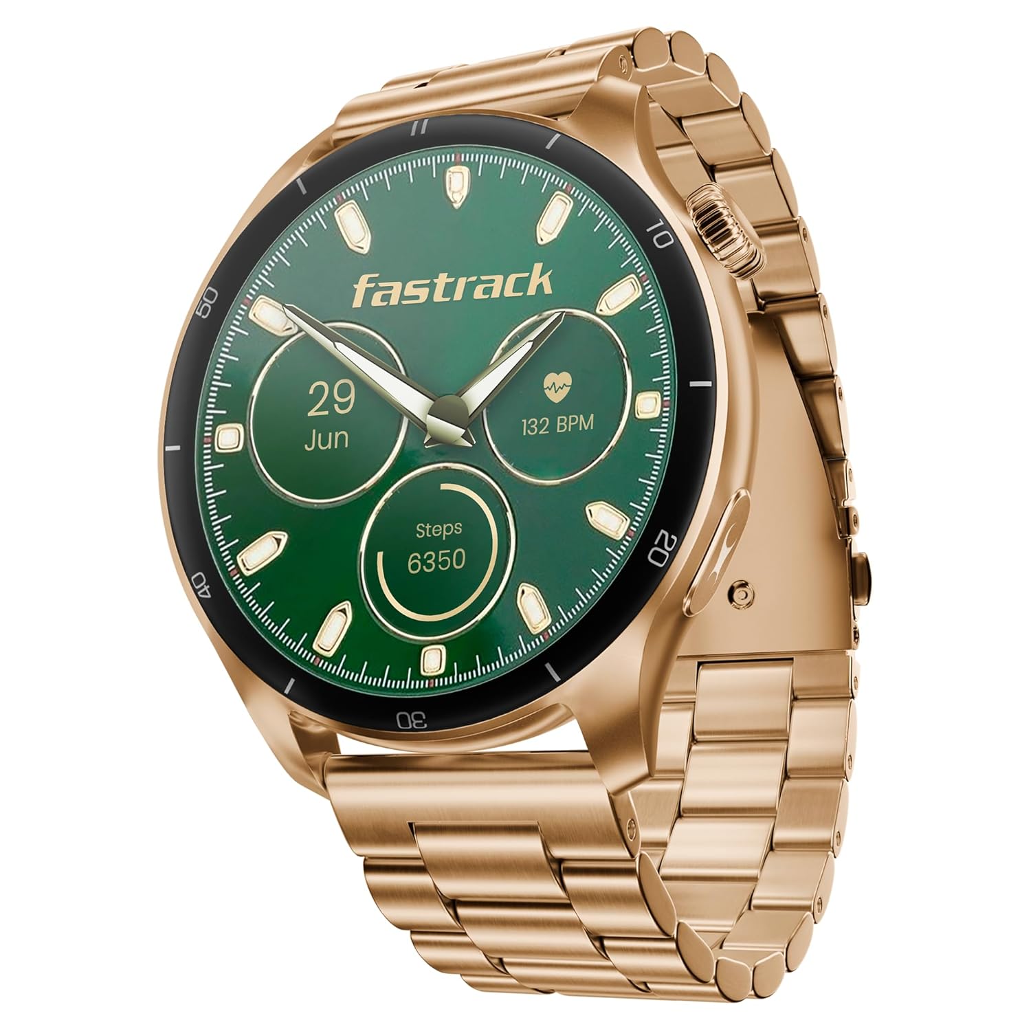 Fastrack Dezire FX1 PRO Fashion Smart Watch, 1.43″ AMOLED, 466 * 466 Resolution, SingleSync BT Calling, AI Voice Assistant, 100+ Sports Modes & Smartwatch Faces, Upto 5 Day Battery, IP68 (Rose Gold) Fastrack Dezire FX1 PRO Fashion Smart Watch, 1.43″ AMOLED, 466 * 466 Resolution, SingleSync BT Calling, AI Voice Assistant, 100+ Sports Modes & Smartwatch Faces, Upto 5 Day Battery, IP68 (Rose Gold)