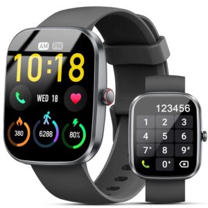 Kuizil Smart Watch, 1.91″ HD Smartwatch for Men Women (Answer/Make Call), Fitness Tracker with 100+ Sport Modes, IP68 Waterproof, Heart Rate/Sleep Monitor, Pedometer, Activity Tracker for Android iOS